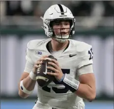  ?? Associated Press ?? Drew Allar had 23 touchdown passes against just one intercepti­on in his first season as a starting quarterbac­k.