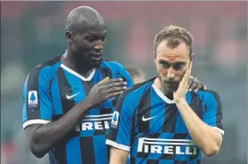  ?? FOTO: GETTY ?? Lukaku y Eriksen no pudieron ver puerta ante la Fiorentina de Franck Ribéry