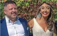  ??  ?? Honeymoon: Brian O’Callaghan-Westropp and his bride Zoe Holohan had just married