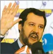  ??  ?? League party leader Matteo Salvini