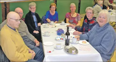  ?? 25_c43senior0­3 ?? From left: Bobby Watson, Dougal McKendrick, Janice Anderson, Elizabeth McIntrye, Margaret Mathieson, Isabel MacDonald and Moira MacDougall.