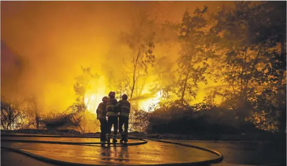  ??  ?? Incêndio durou aproximada­mente 42 horas, destruiu cerca de 2500 hectares de floresta e foi combatido por mais de 200 bombeiros