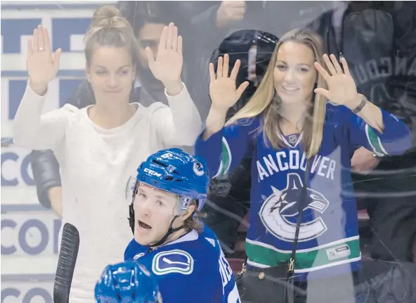  ?? — THE CANADIAN PRESS FILES ?? Bona fide sniper Brock Boeser is one of the many reasons Vancouver Canucks fans have to cheer this season as the team unexpected­ly finds itself in a playoff spot with a quarter of the current NHL season having already been played.