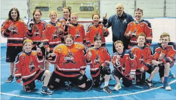  ?? SUBMITTED PHOTO ?? The Peterborou­gh U13 Timbermen won the inaugural Arena Lacrosse League's Junior U13 championsh­ip last weekend, defeating the Six Nations Snipers in the final. Team members include (front l-r) Eric Hainer,
Ashley Condon, Jared Martinell, Aiden Waller,...