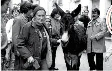  ??  ?? Left: Elisabeth Svendsen and Blackie, Peropalo festival, 1987. Above: the Sun’s Blackie campaign