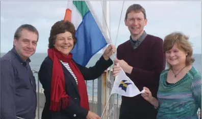  ??  ?? RIGHT: Steven Waller, Hon. Treasurer; Daphne Hoolahan, Commodore; Barry Keogh, Vice Commodore; and Gabrielle Igoe, Hon. Secretary of Greystones Sailing Club.