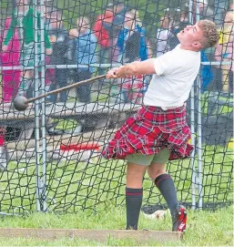  ?? Picture: Kim Cessford. ?? A hammer thrower competing in a Highland games heavies competitio­n.