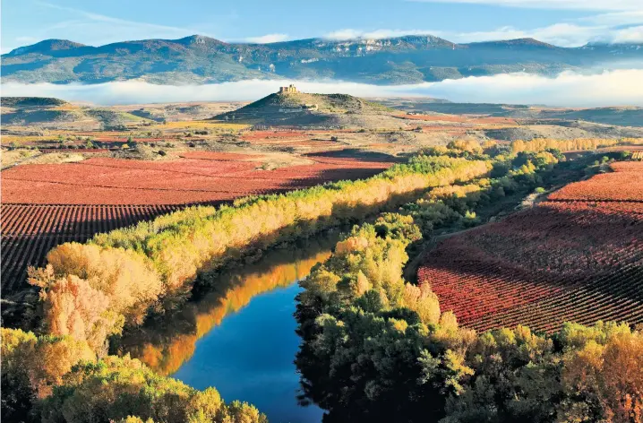  ??  ?? The Ebro in La Rioja province – the river runs for some 600 miles from west to east across northern Spain