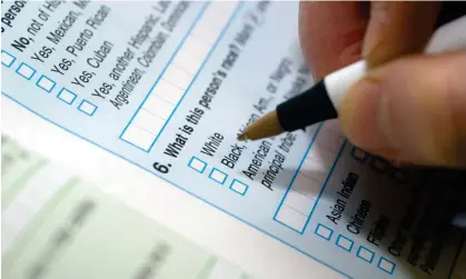  ?? Photograph: Richard Levine/Alamy ?? A sample a US Census form in New York in 2010.