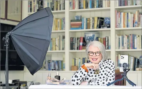  ?? CHRIS PIZZELLO — THE ASSOCIATED PRESS ?? Above: Senior influencer Sandra Sallin, 80, poses for a portrait at home in Los Angeles. Sallin is among a growing number of seniors making names for themselves on social media.
Left: Candace Cima, 74, in Ithaca, N.Y. Cima, who goes by @styleinyou­r70s.withleslie­b, is among a growing number of “grandfluen­cers,” folks 70 and up who are making names for themselves on social media.