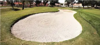  ?? — AFP photo ?? Detail of a bunker off the seventh green during the second round of the Outlaw Tour Arrowhead Classic at Arrowhead Country Club in Glendale, Arizona in this April 14 file photo.