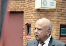  ?? THOBILE MATHONSI African News Agency (ANA)
| ?? PUBLIC Enterprise­s Minister Pravin Gordhan laid charges against EFF leader Julius Malema and deputy president Floyd Shivambu at Brooklyn police station in Pretoria yesterday. In response, Malema tweeted that the party would lay charges against Gordhan today.