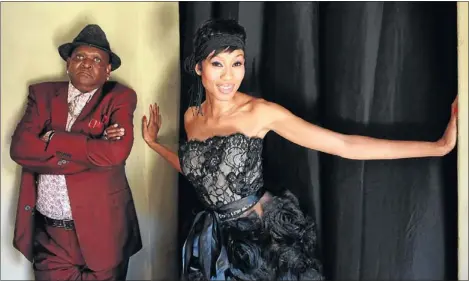  ?? PHOTO: GALLO IMAGES/SUNDAY TIMES ?? GO PAPA G: Darlington Michaels, left, better known as Papa G, or George Zamdela, and Kgomotso Christophe­r, who plays Katlego Sibeko in Isidingo