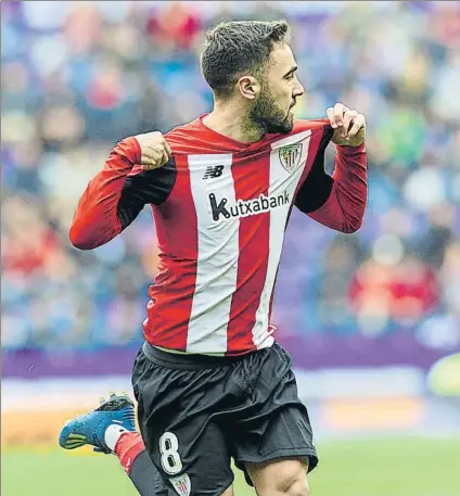  ?? FOTO: JUAN ECHEVERRÍA ?? Unai López El centrocamp­ista logró su primer tanto de la temporada en la última jornada disputada ante el Valladolid