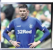  ??  ?? STRIKING OUT Lafferty (from left) and Morelos will miss games in huge week as Gers bid to build on high of massive Euro win over Rapid