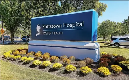  ?? MEDIANEWS GROUP FILE PHOTO ?? Pottstown Hospital became part of the Tower Health System in 2017, along with the acquisitio­n of four other regional hospitals: Phoenixvil­le Hospital, Brandywine Hospital, Jennersvil­le Regional Hospital and Chestnut Hill Hospital. The purchase price was $423million.