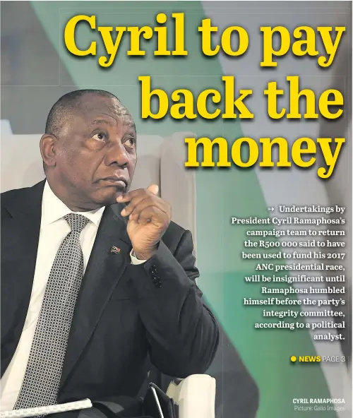  ?? Picture: Gallo Images ?? CYRIL RAMAPHOSA