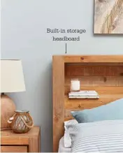  ??  ?? Built-in storagehea­dboard