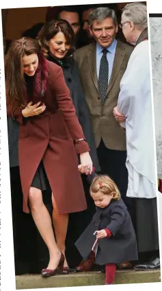  ??  ?? Doting: The Middletons with Princess Charlotte