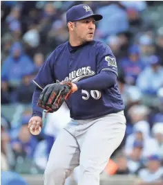  ?? GETTY IMAGES ?? Paolo Espino, who has toiled in the minors for more than 10 years, will make his second start for the Brewers this season on Thursday against the Giants.