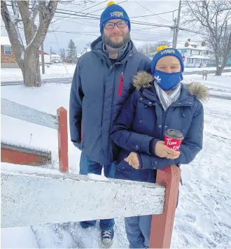  ?? TINA COMEAU • TRI-COUNTY VANGUARD ?? Adam Dolliver, the executive director of SHYFT youth services, and Wanda Doucette, SHYFT’s outreach worker, says a recent Coldest Night fundraiser was not only aimed at raising money, but also awareness.