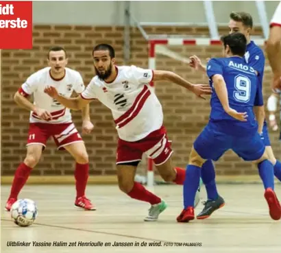  ?? FOTO TOM PALMAERS ?? Uitblinker Yassine Halim zet Henrioulle en Janssen in de wind.