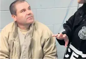  ?? AFP ?? Joaquin ‘el Chapo’ Guzmán, antes de ser llevado a la Sala Penal en Brooklyn.