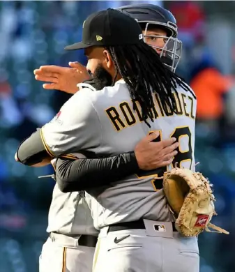  ?? Matt Freed/Post-Gazette ?? The Pirates bullpen allowed just one run in six innings of work in Thursday’s opening win, capped by Richard Rodriguez’s save.