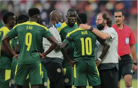  ?? ?? Senegalese striker Sadio Mane is attended on the field during a game against Cape Verde on Tuesday.