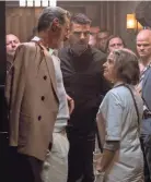  ??  ?? Jeff Goldblum (left) squares off with the Nurse (Jodie Foster) in "Hotel Artemis." INK FACTORY FILMS