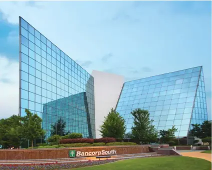  ?? (submitted) ?? The headquarte­rs for BancorpSou­th, Inc. in Tupelo. The company announced its second quarter financial results last week