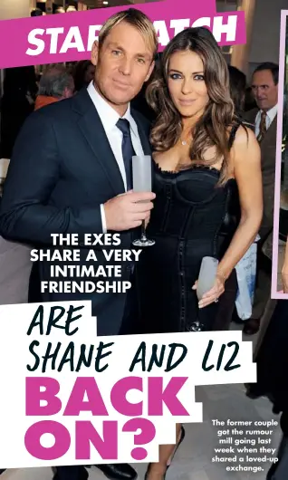  ??  ?? The former couple got the rumour mill going last week when they shared a loved-up exchange.