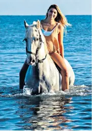  ??  ?? swimming and snorkellin­g – look carefully for red starfish among the seagrass meadows. You’ll find another smaller cove, Racó des Barrilers, to the left.
Walking time: 25 minutes
j Set off on horseback from Platja de Son Real, Mallorca, and explore three miles of unspoilt coast