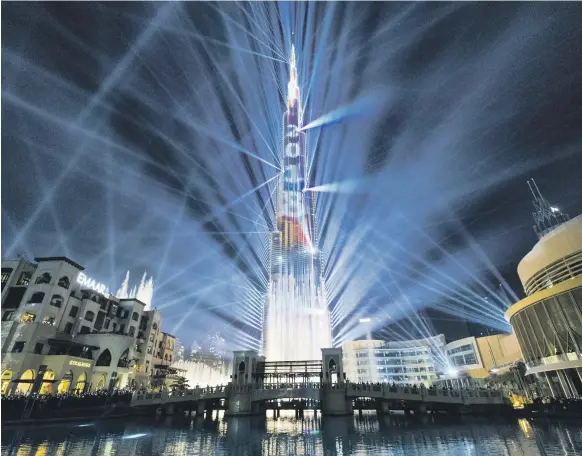  ?? Christophe­r Pike / The National ?? New Year’s Eve celebratio­ns at Burj Khalifa. The decision to break from fireworks by Dubai was welcomed by the medical profession