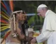  ??  ?? Francis said it is “essential” for government­s to consider Amazon tribes as legitimate partners.