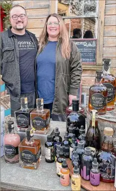  ?? Michelle Falkenstei­n / For the Times Union ?? Sophie Newsome and her husband, Rory Tice. Newsome founded Cooper's Daughter Spirits with her father, Stuart. Tice is the business's head distiller and operations manager.