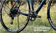  ??  ?? Le mono plateau du Sram Apex 1