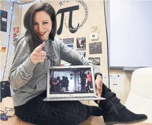  ?? SUSIE KOCKERSCHE­IDT METROLAND ?? Drorit Weiss’s rap video is just one of her innovation­s for teaching at the Hill Academy.