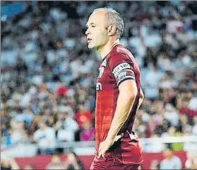  ?? FOTO: V.K ?? El ex capitán azulgrana, ahora en el Vissel Kobe japonés, seguirá la Liga desde Japón.