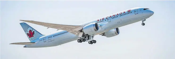  ?? KATIE LOMAX/BOEING ?? An Air Canada media relations officer says the company has not received reports of harassment on its direct flights to Delhi from Vancouver and Toronto.