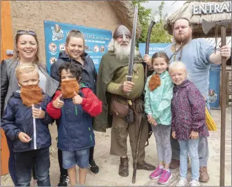  ??  ?? Carrie & Danial Caffrey , Kate McCann & Jake McCann, Izzie MCann, Lauren Caffrey from Drogheda at Viking Day