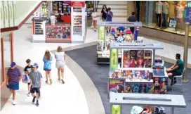  ?? STAFF PHOTO BY OLIVIA ROSS ?? Families shop at the Hamilton Place mall July 14 as the back to school season approached.