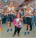  ?? ?? Jess Benyon with the baton at Kiddermins­ter Town station on July 23. JOHN TITLOW