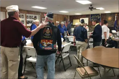  ?? CHARLES PRITCHARD - ONEIDA DAILY DISPATCH ?? Legion members attend a luncheon at the Chittenang­o American Legion with department heads of the American Legion on Tuesday, Oct. 29, 2019.