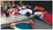  ??  ?? Violence...River Plate supporters detained after clashes with security forces