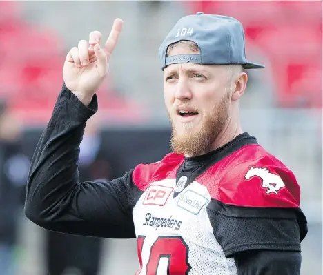  ?? RYAN REMIORZ/THE CANADIAN PRESS/FILES ?? The Calgary Stampeders say QB Bo Levi Mitchell won’t take the field against the B.C. Lions today.