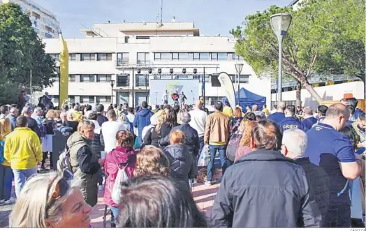  ?? CÁDIZ CF ?? Acto celebrado en Telegrafía Sin Hilos en una anterior previa de un partido del Cádiz.