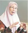  ??  ?? Datuk Seri Dr Wan Azizah Wan Ismail