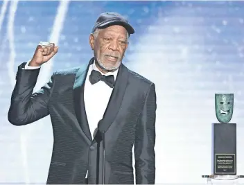  ??  ?? Morgan Freeman fue reconocido por su carrera actoral.