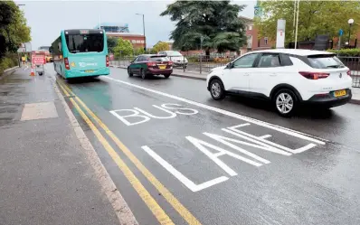  ??  ?? The temporary A4 Bath Road bus lane has angered some drivers. Ref:132814-19